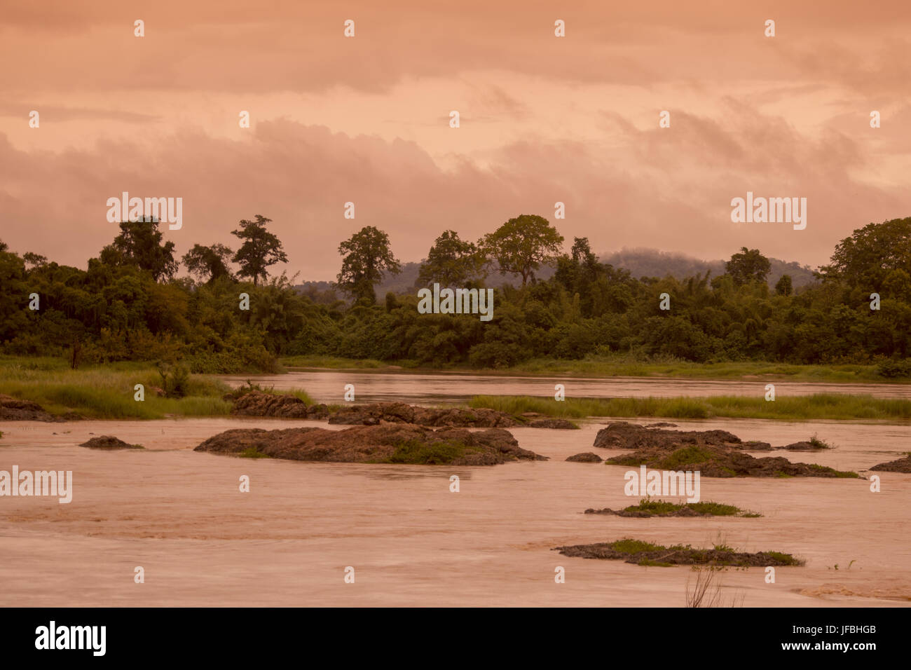 Thailandia ISAN CHIANG KHAN del fiume Mekong Foto Stock