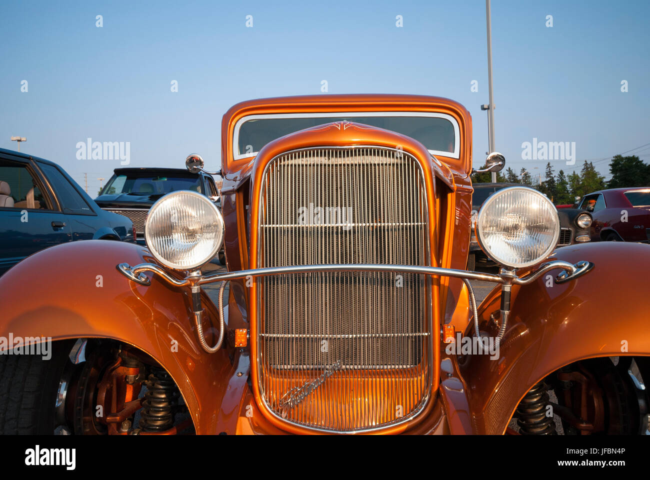Personalizzare la golden 1932 Ford hotrod streetmachine Foto Stock