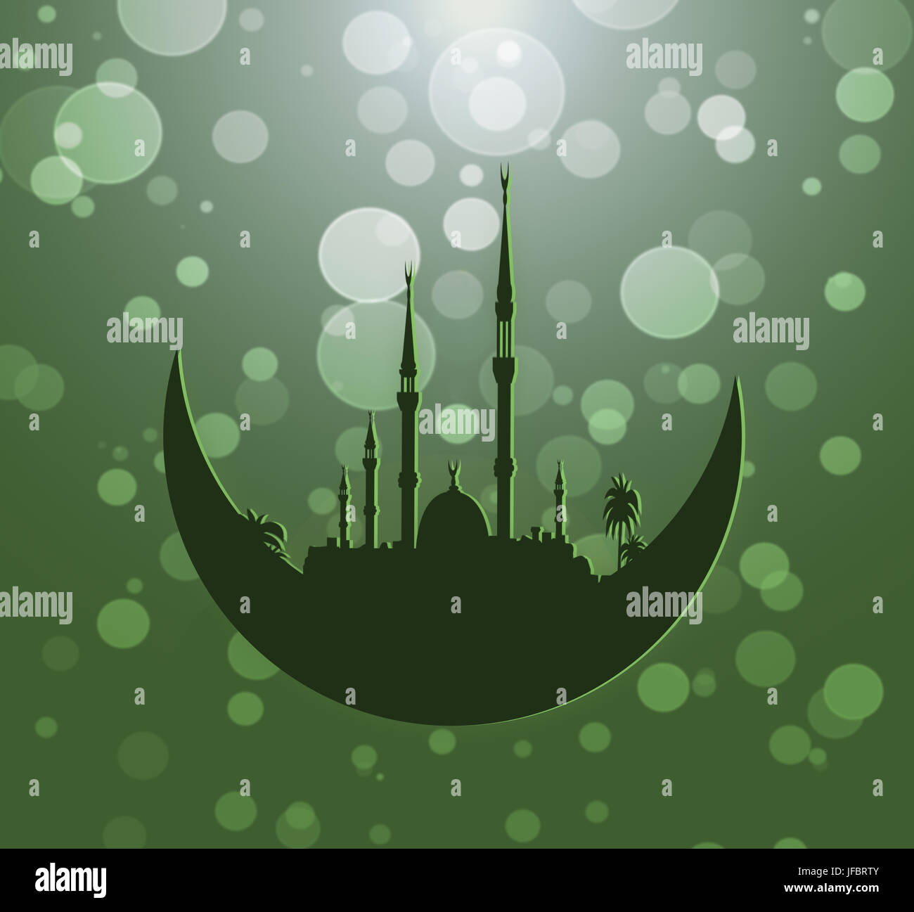 Celebrazione della scheda incandescente per il ramadan Foto Stock