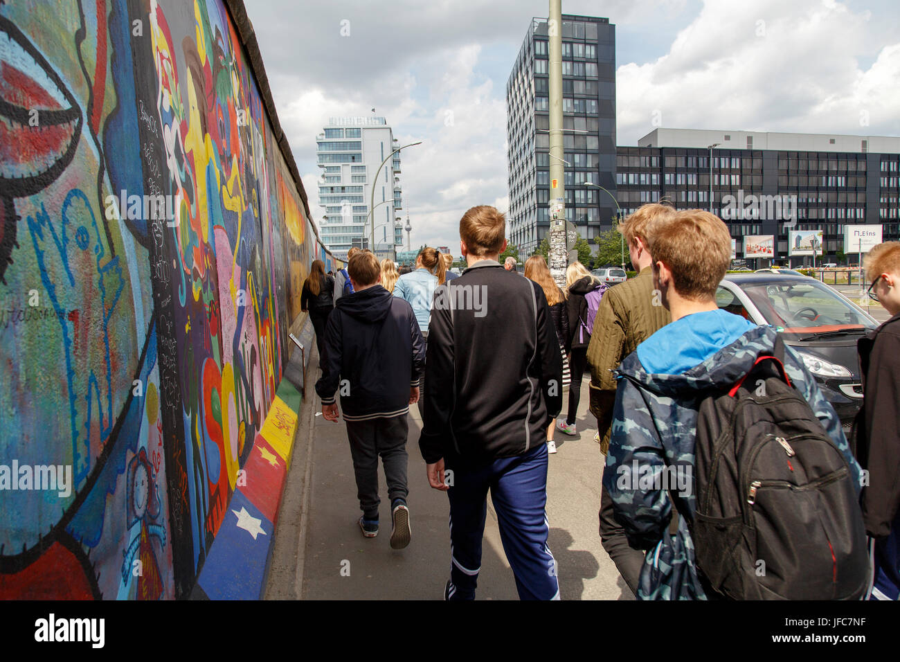 Eastside Gallery - muro di Berlino Foto Stock