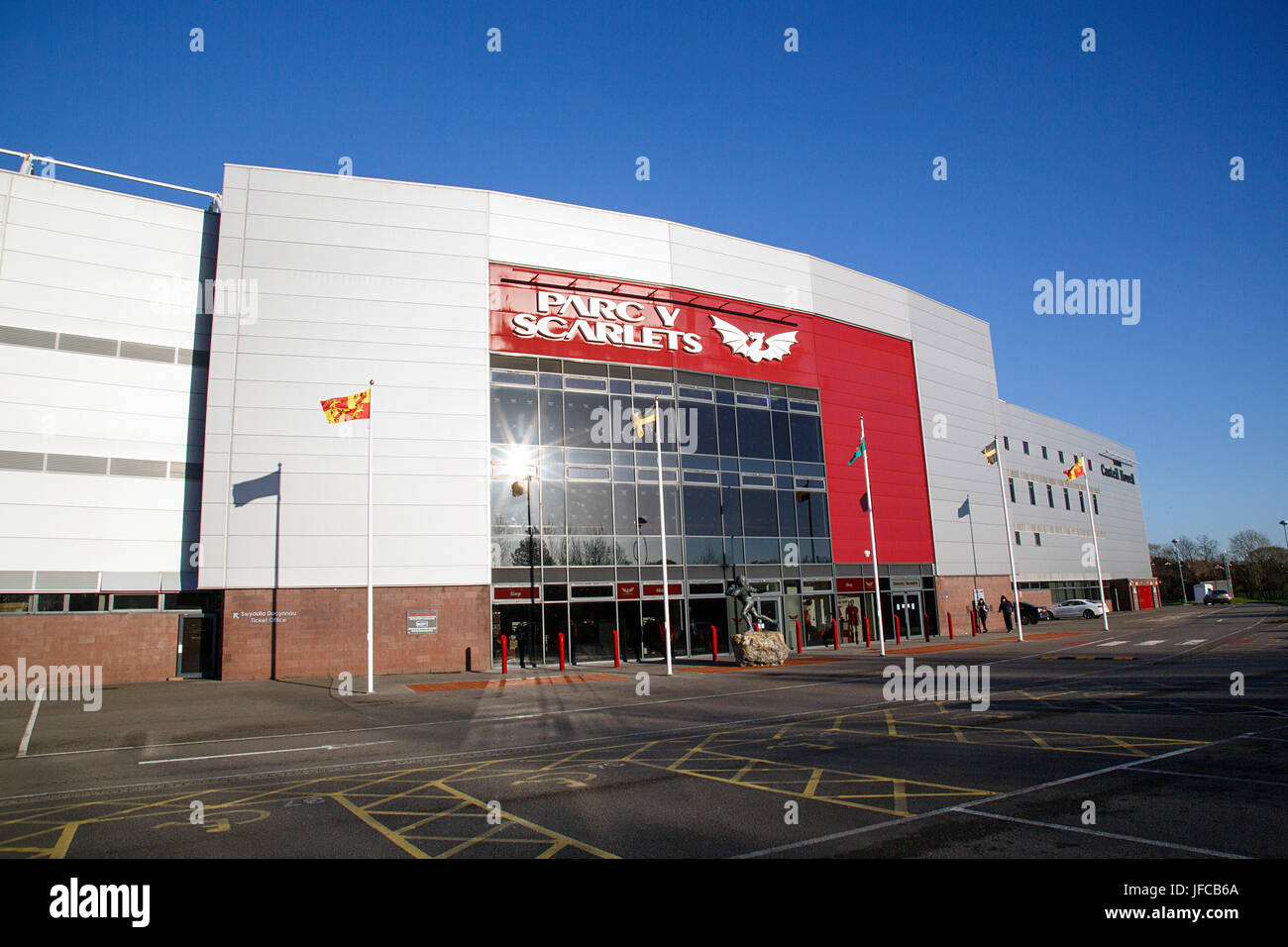 Parc y Scarlets - Rugby Stadium Foto Stock