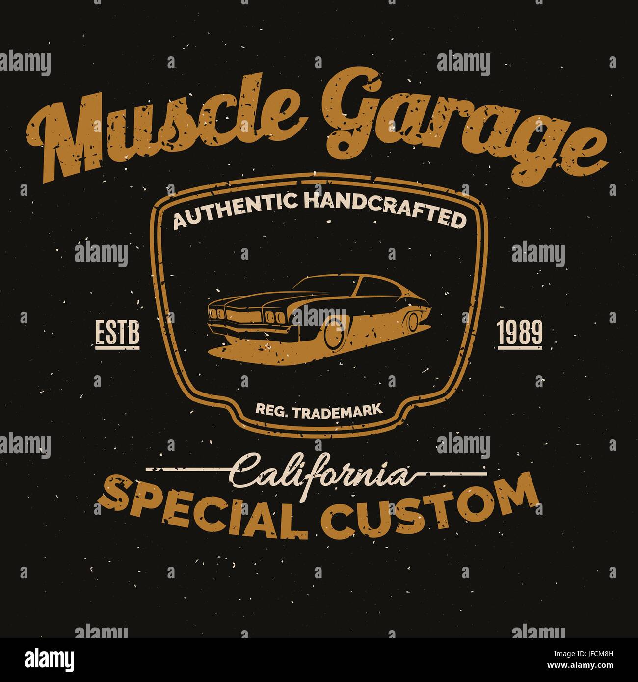 Vintage american muscle car tee print 