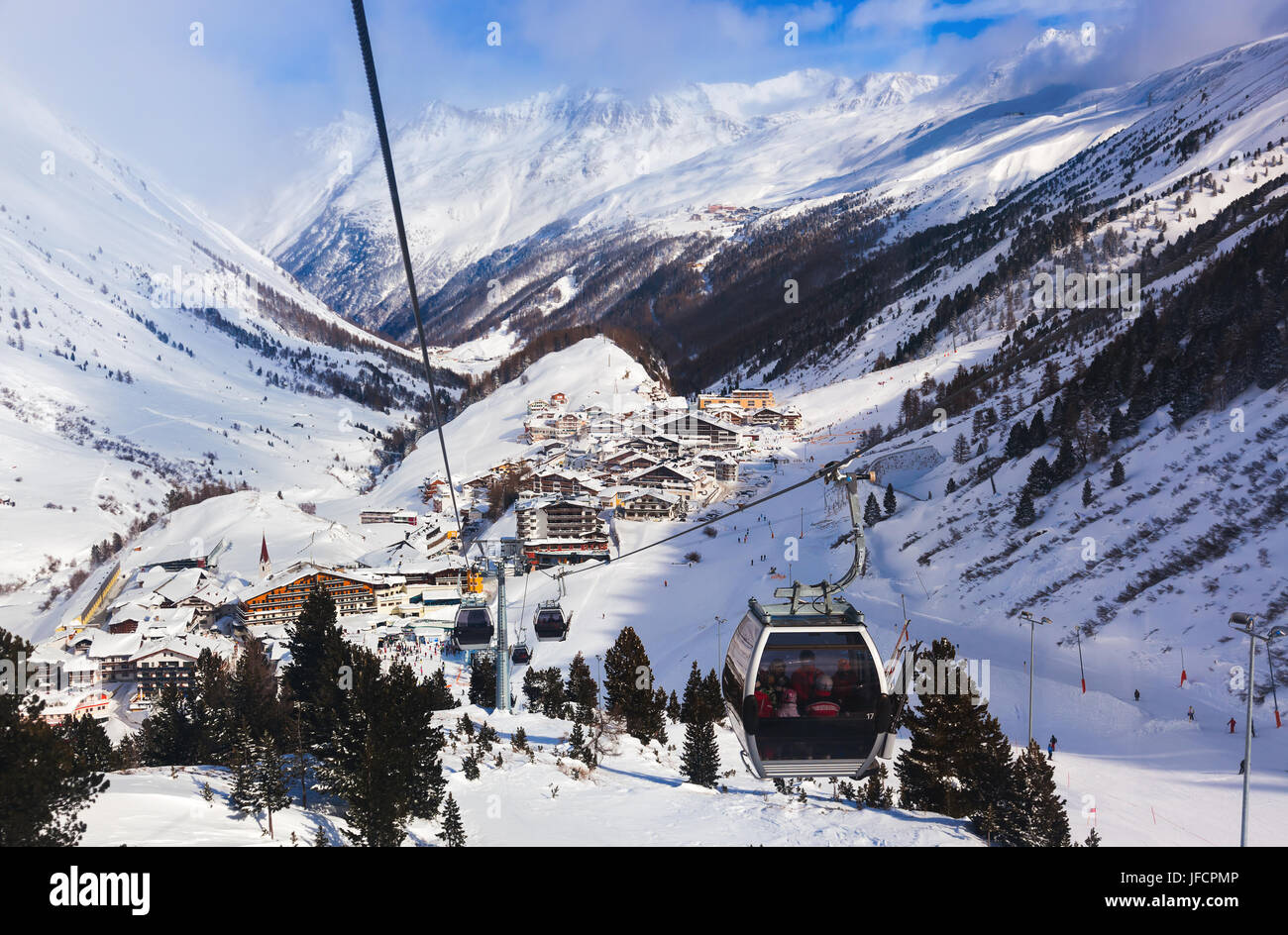 Mountain ski resort Obergurgl Austria Foto Stock