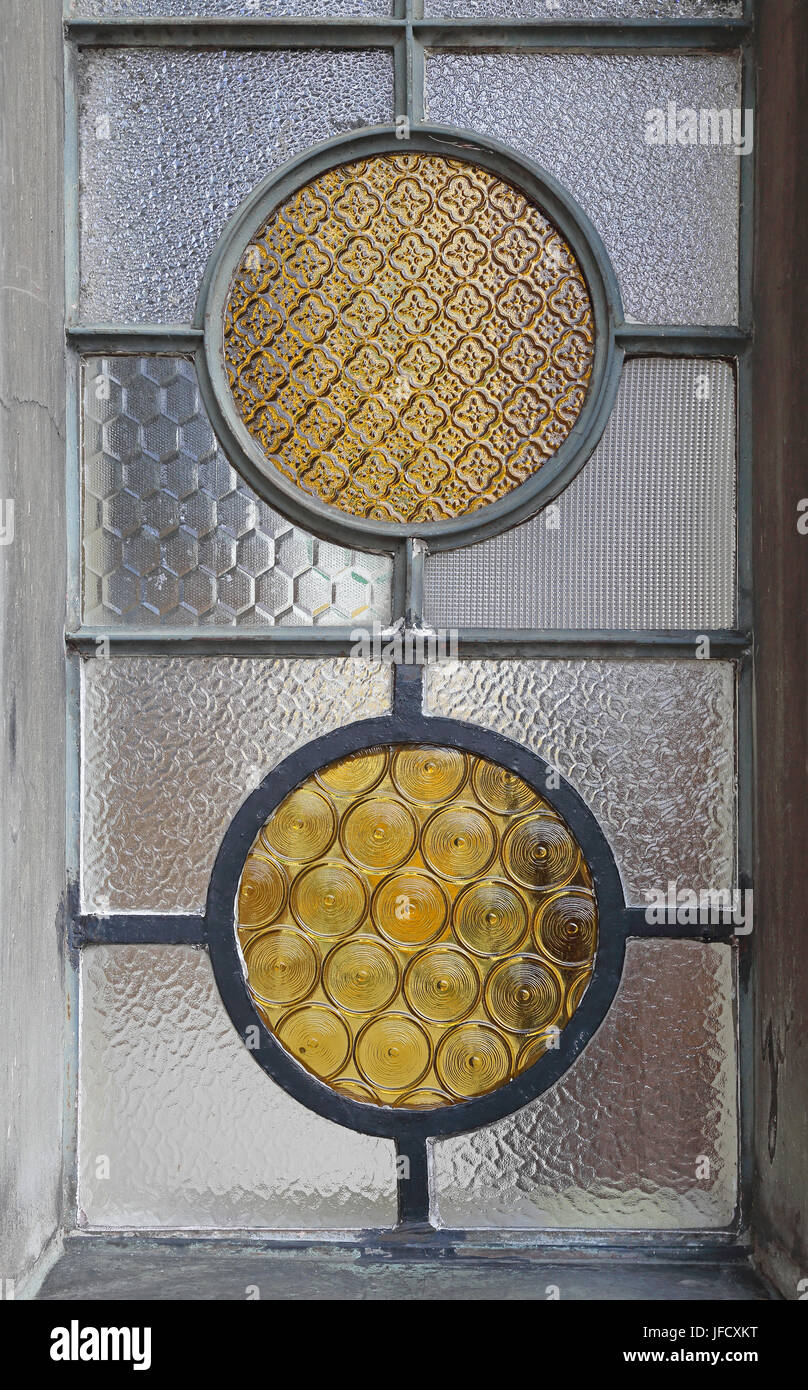 Ornamento Round Windows Foto Stock