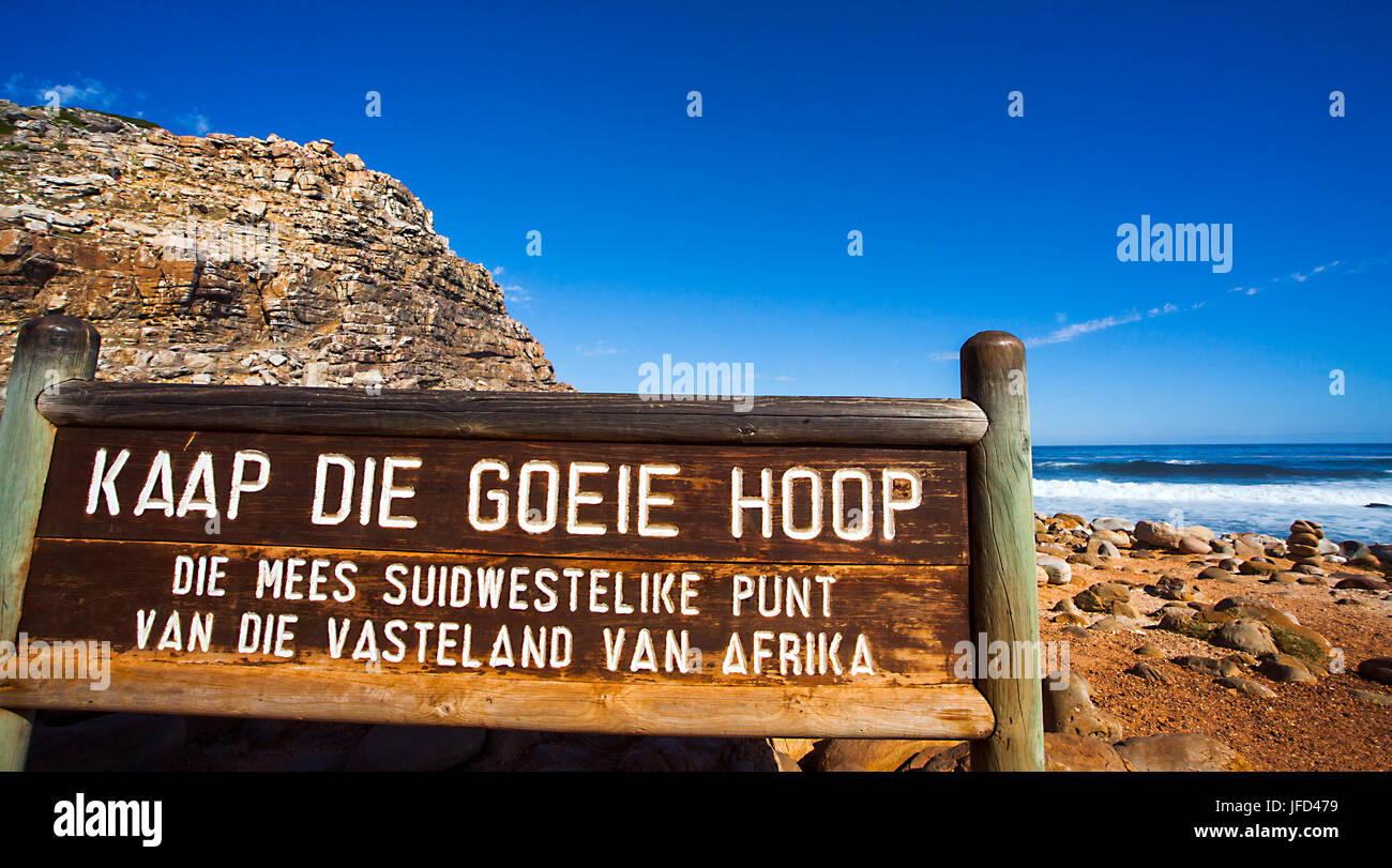 Presso il Capo di Buona Speranza in Sud Africa Foto Stock
