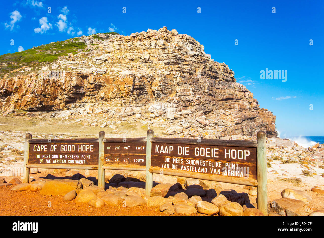 Presso il Capo di Buona Speranza in Sud Africa Foto Stock