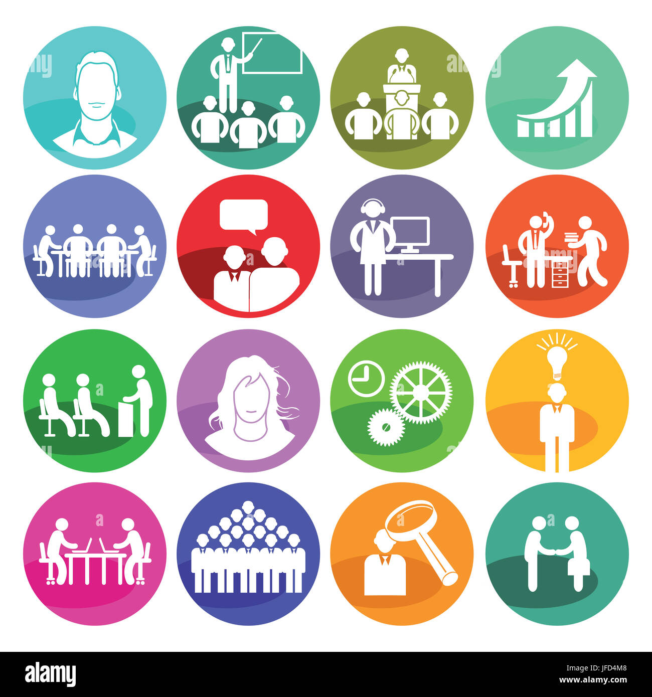 Il concetto di Business icon set Foto Stock