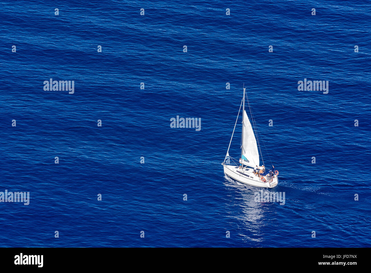Sailing yacht in mare Mediterranea Foto Stock