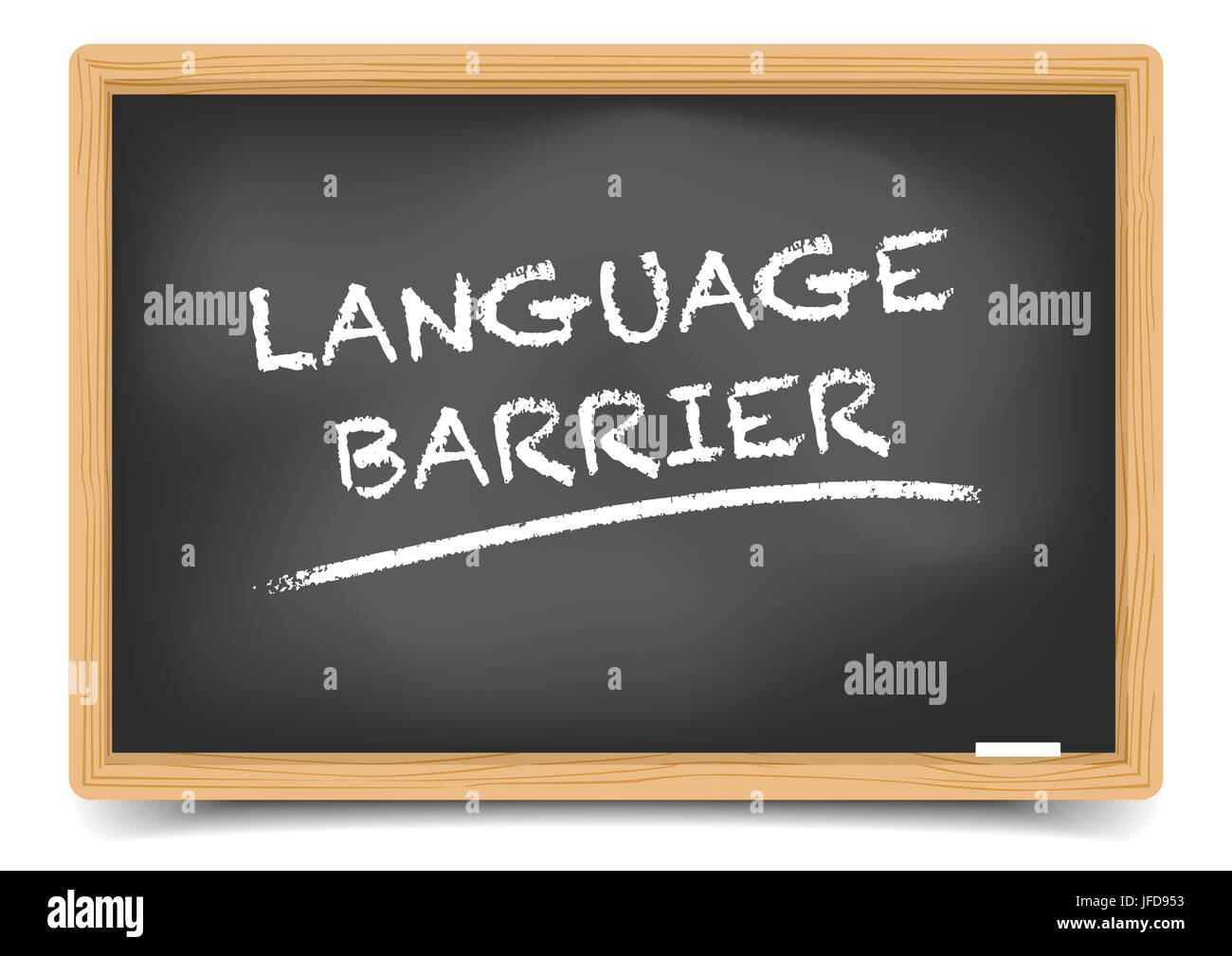 Blackboard barriera linguistica Foto Stock