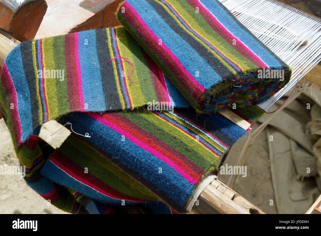Telaio per la tessitura di Syanboche, Mustang Superiore Foto Stock