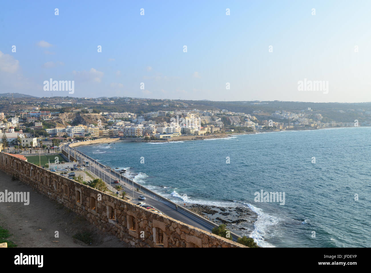 La città di Rethymno panorama Foto Stock