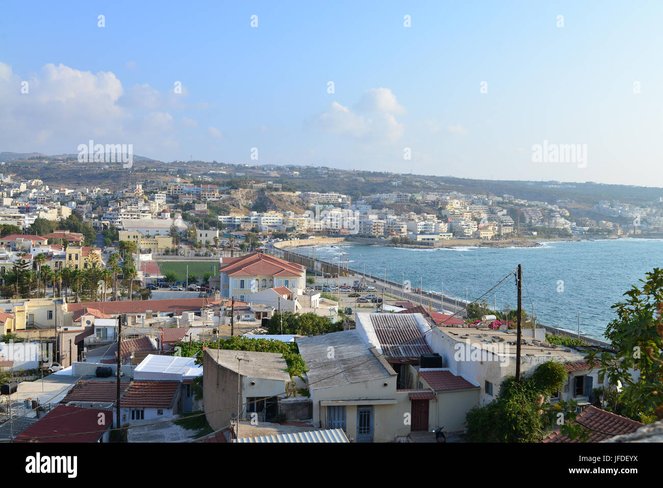 La città di Rethymno panorama Foto Stock