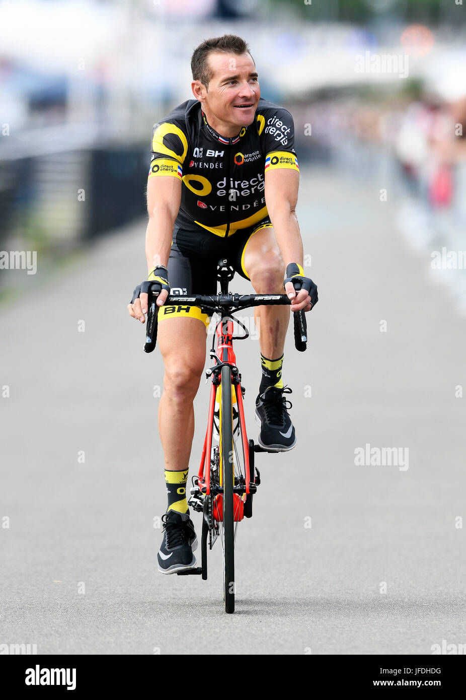 104. Tour de France, Grand partono, Team-Presentation: Thomas Voeckler (FRA) Team Direct Energie. Foto Stock