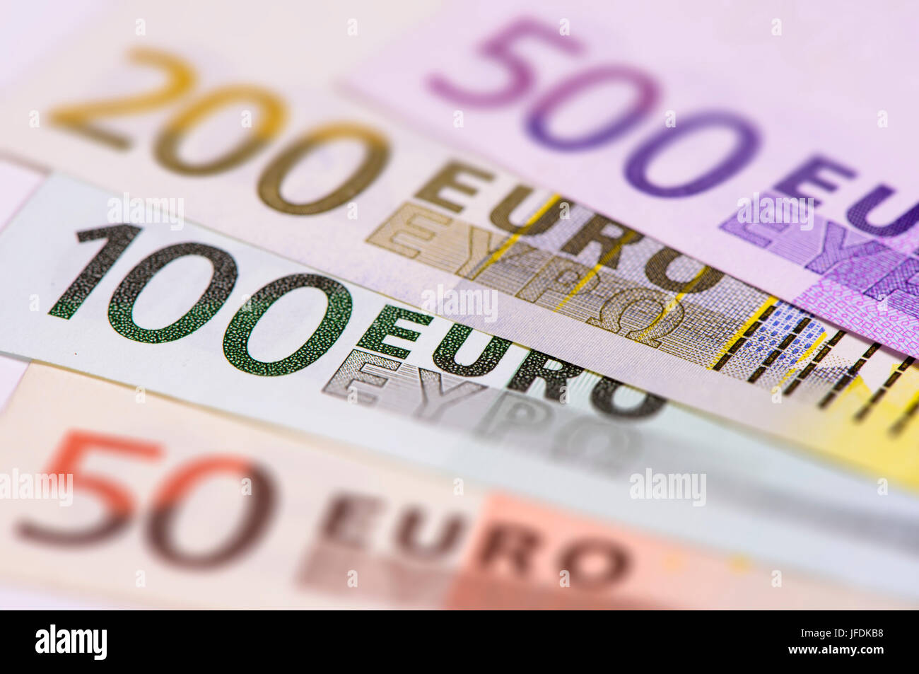Gruppo di banconote in euro Foto Stock