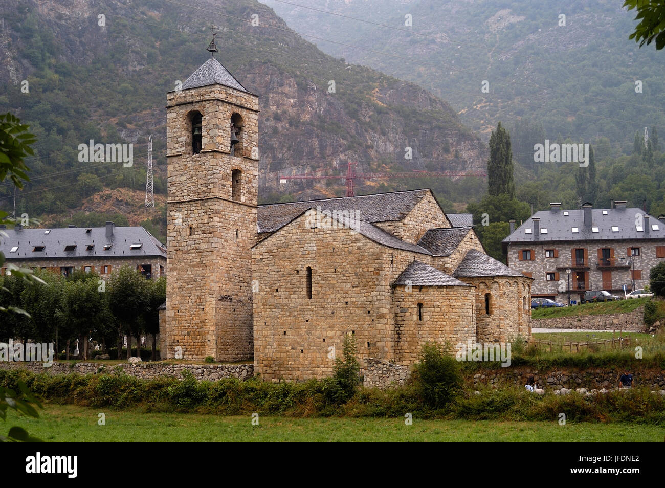 La chiesa romanica di Sant Feliu Barruera, Catalonia,Spagna Foto Stock