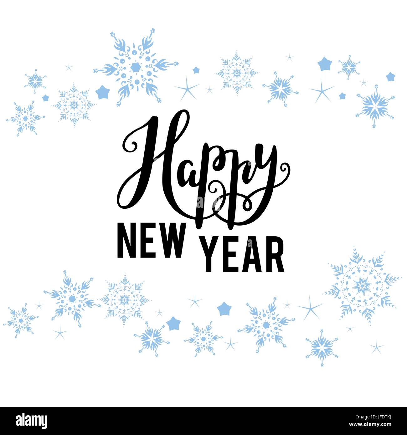 Felice anno nuovo lettering Illustrazione Vettoriale