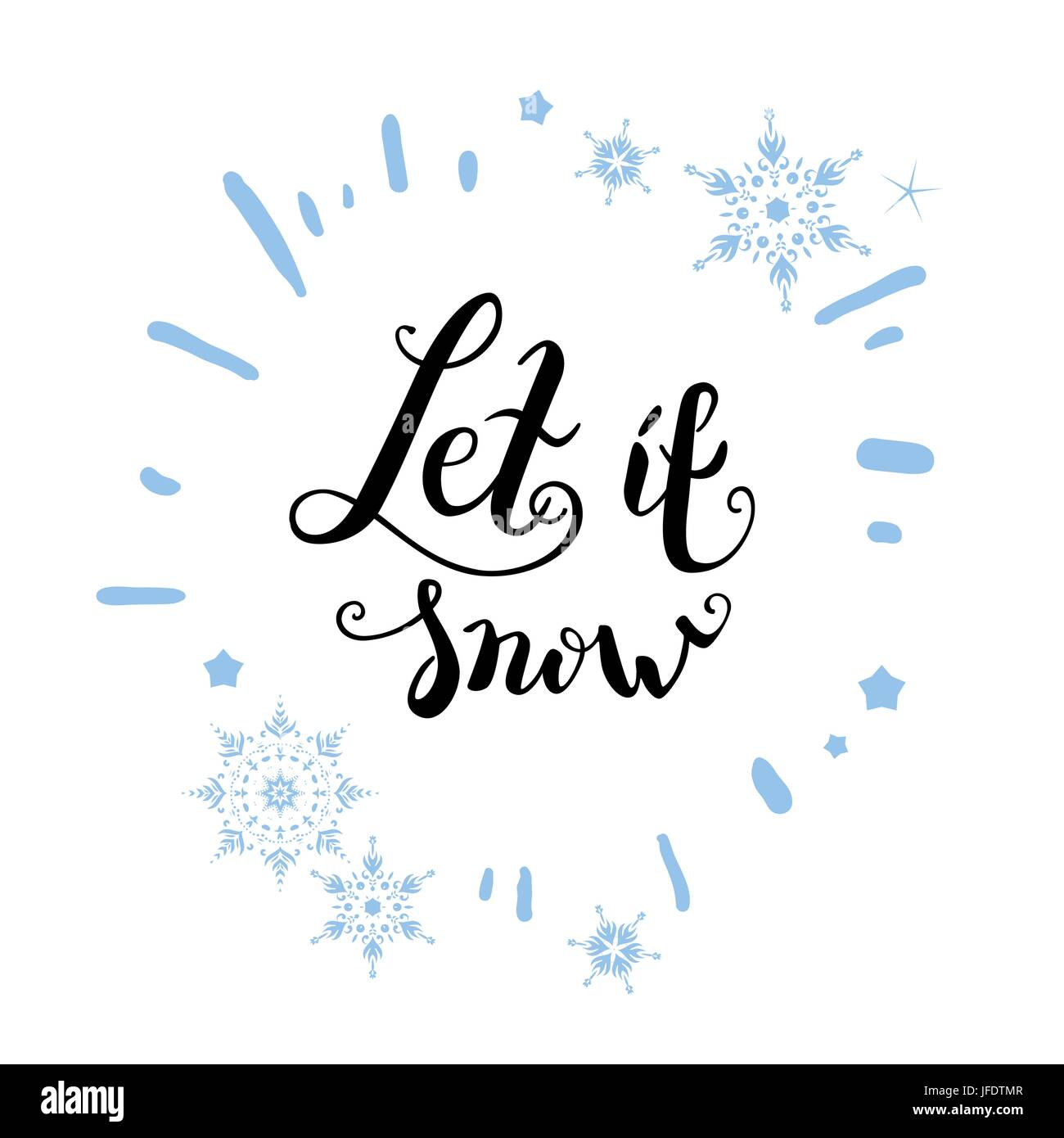 Lasciarlo nuovamente la neve Illustrazione Vettoriale