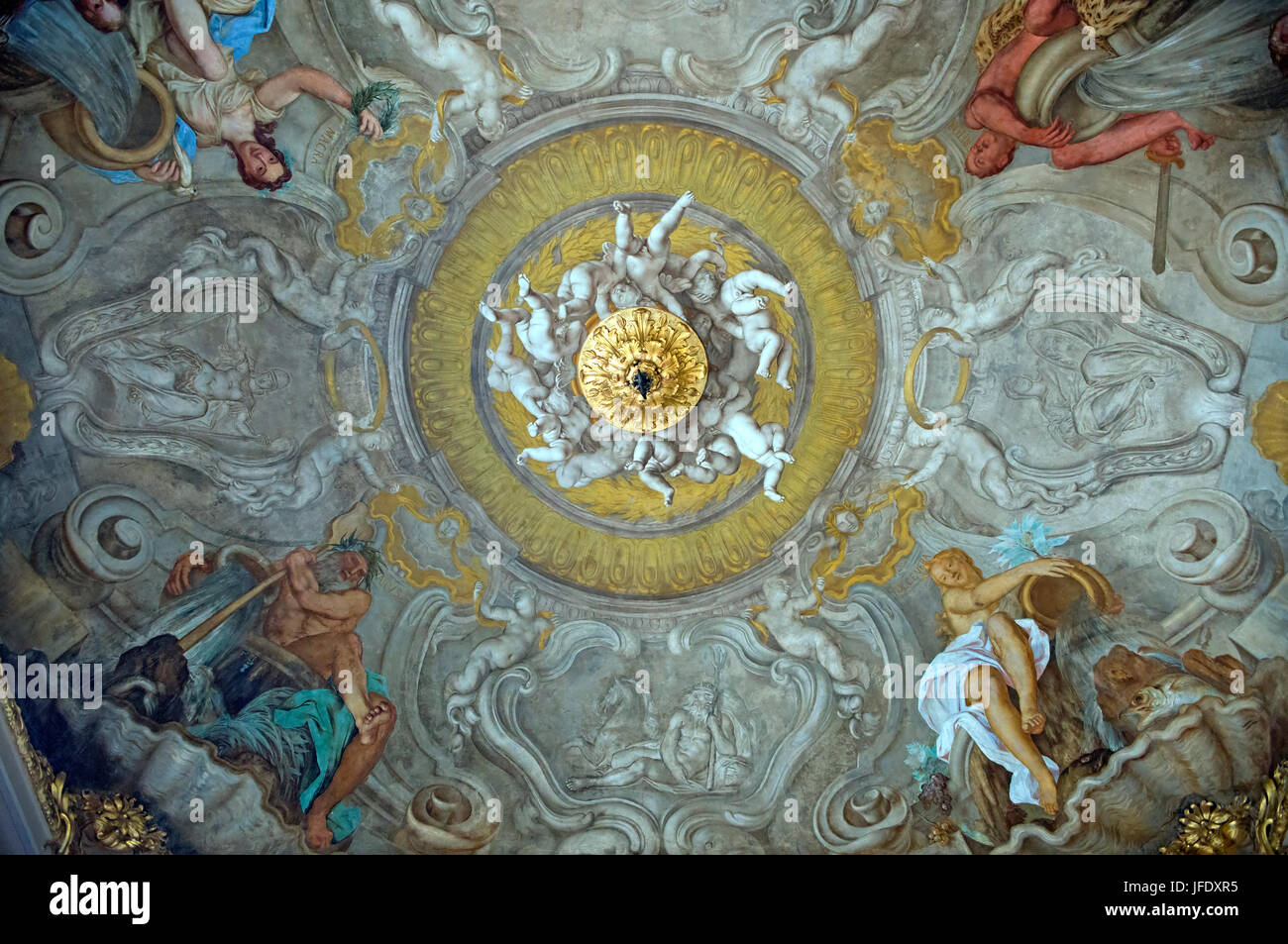 In Italia, la Liguria, Genova, Via del Campo, Palazzo Cesare Palazzo Durazzo, theone dei Palazzi dei Rolli, classificato come patrimonio mondiale dall' UNESCO Foto Stock