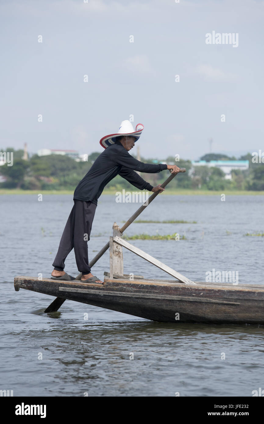 Thailandia lago PHAYAO WAT TILOKE ARAM ISOLA Foto Stock
