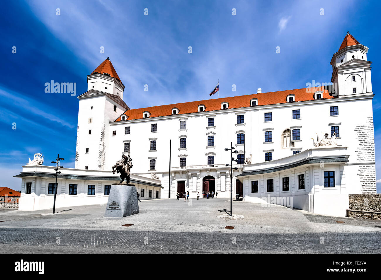 Il castello di Bratislava ingresso principale, Slovacchia Foto Stock