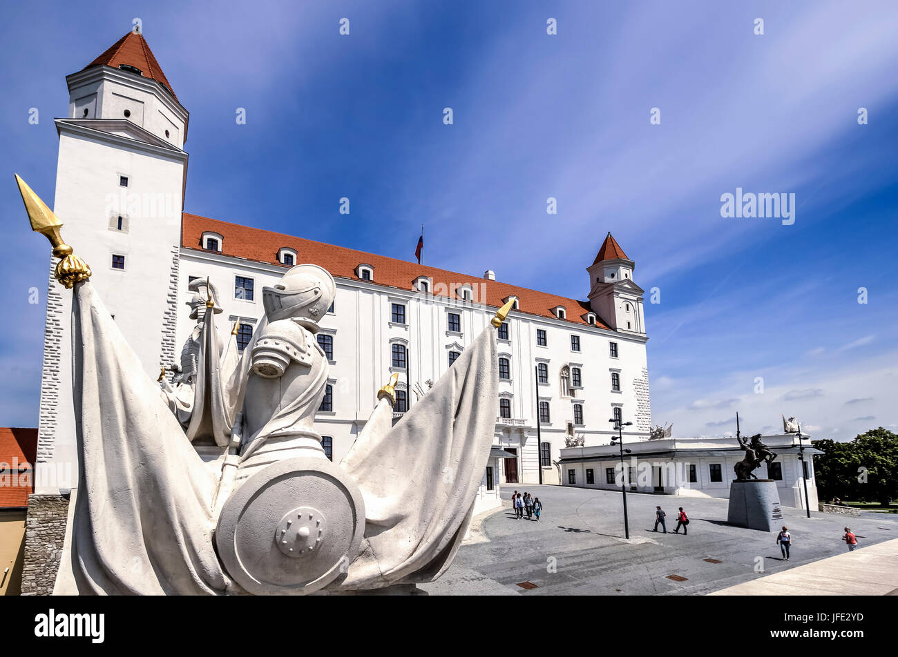 Il castello di Bratislava ingresso principale, Slovacchia Foto Stock