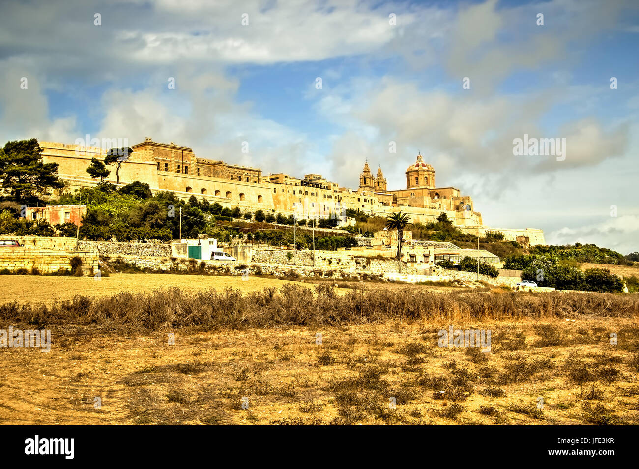 Mdina, fortificata città silenziosa di Malta, anticamente era la capitale di Malta. Foto Stock
