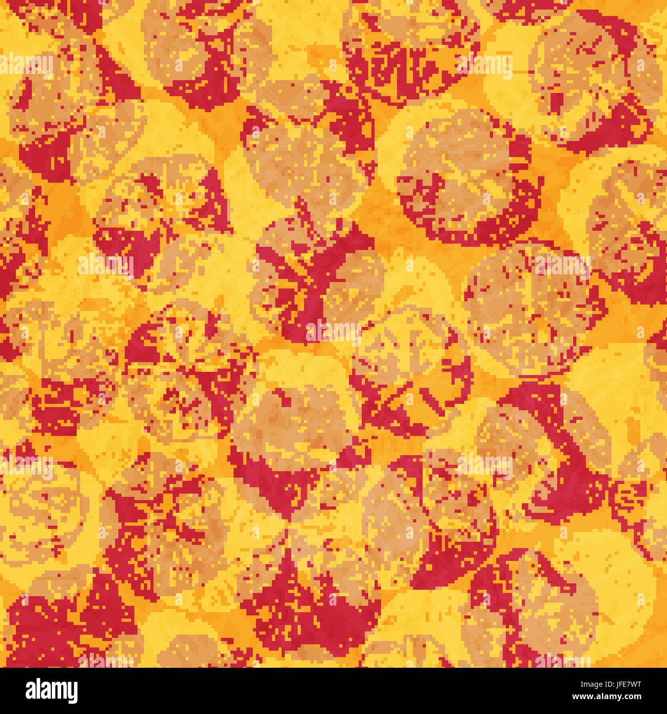 Timbro arancione sfondo senza giunture. Succo di arancia pattern con timbro della silhouette orange Illustrazione Vettoriale