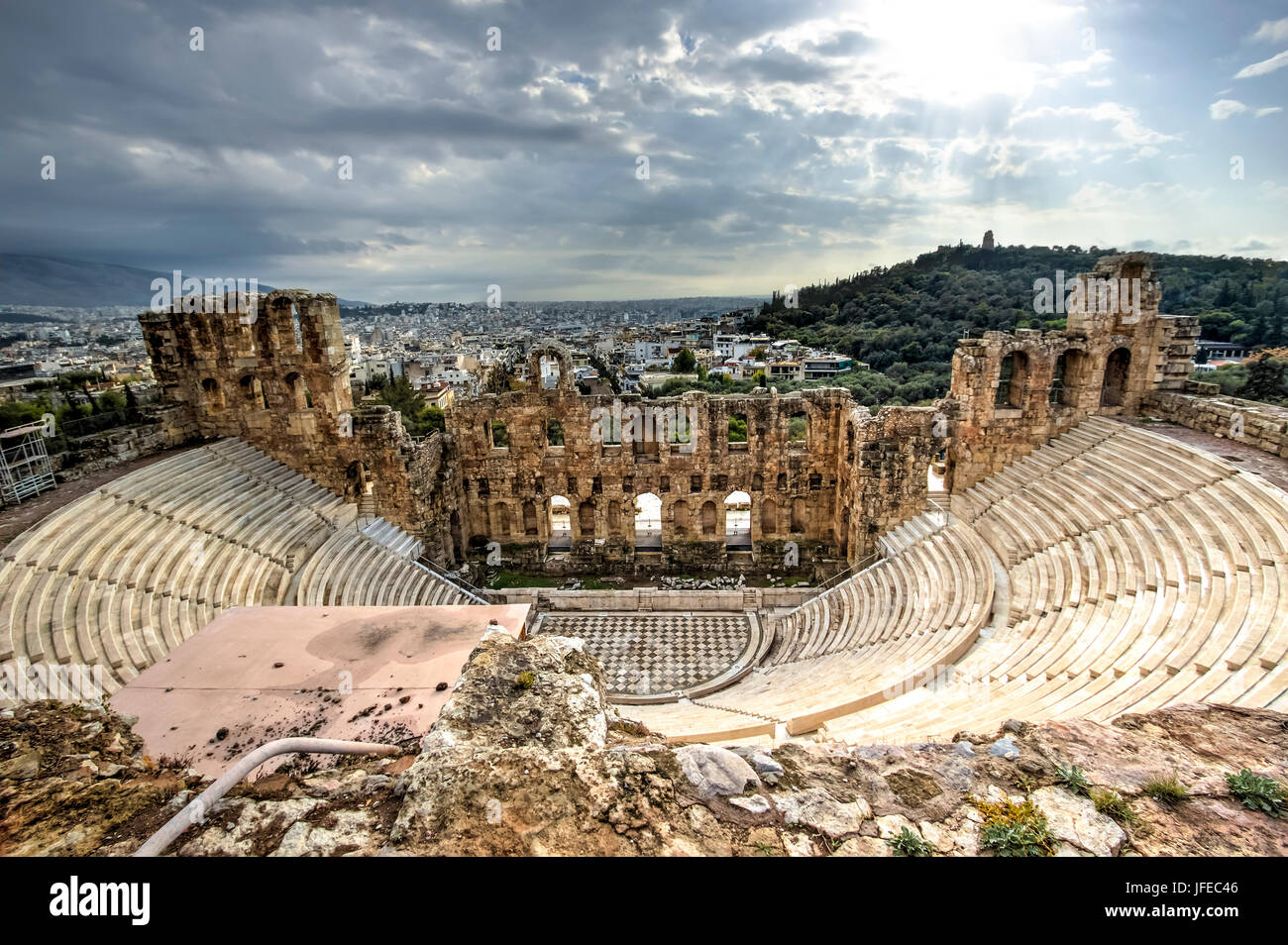 L' Odeon di Erode Attico teatro in Atene, Grecia Foto Stock