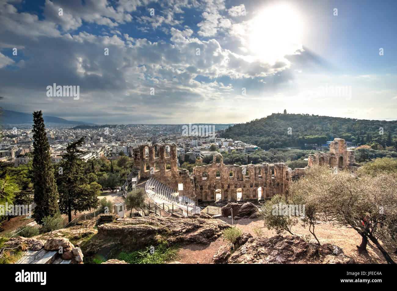L' Odeon di Erode Attico teatro in Atene, Grecia Foto Stock