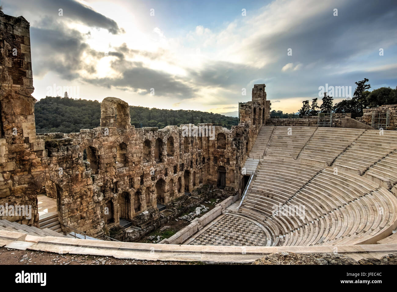 L' Odeon di Erode Attico teatro in Atene, Grecia Foto Stock