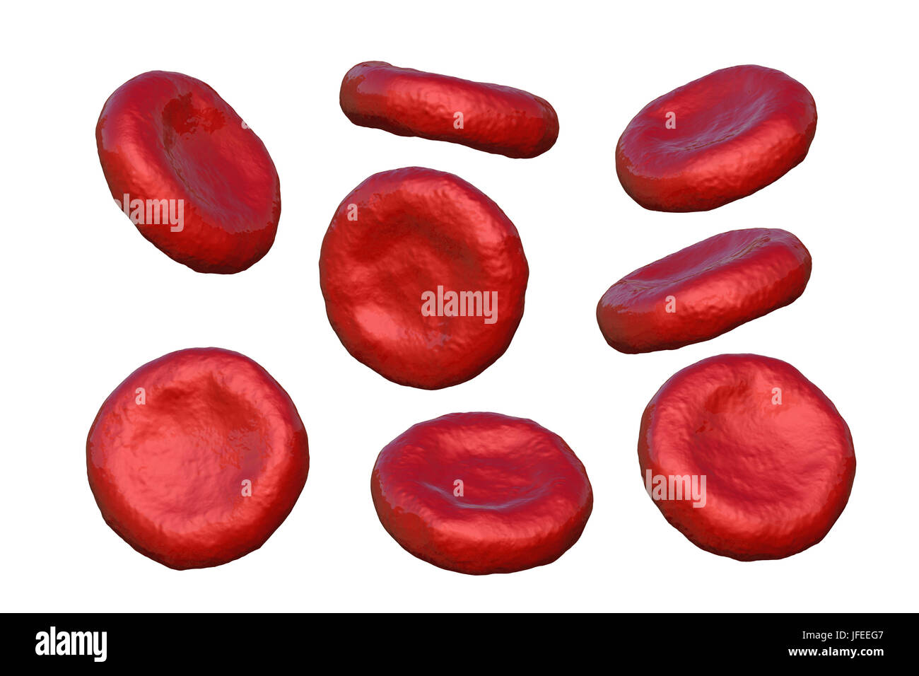Le cellule rosse del sangue, illustrazione del computer. Foto Stock