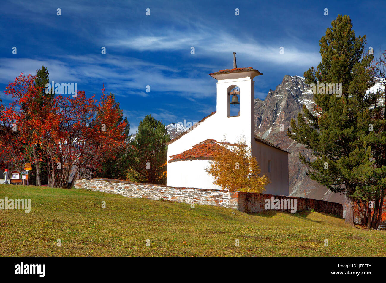 La Svizzera, Oberengadin, Fextal, cappella, Foto Stock