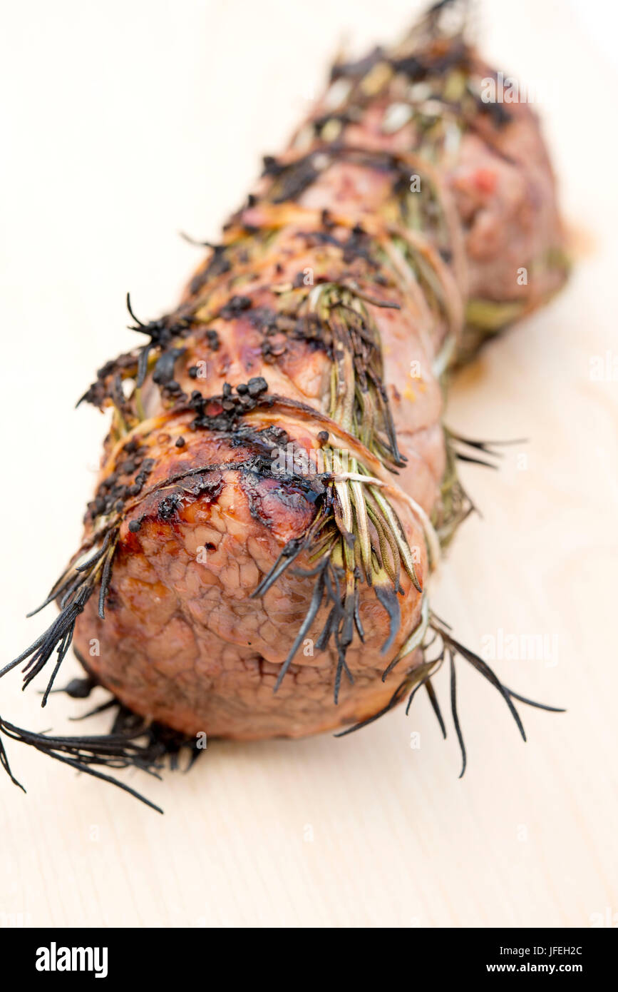 Filetto di vitello arrosto, Foto Stock