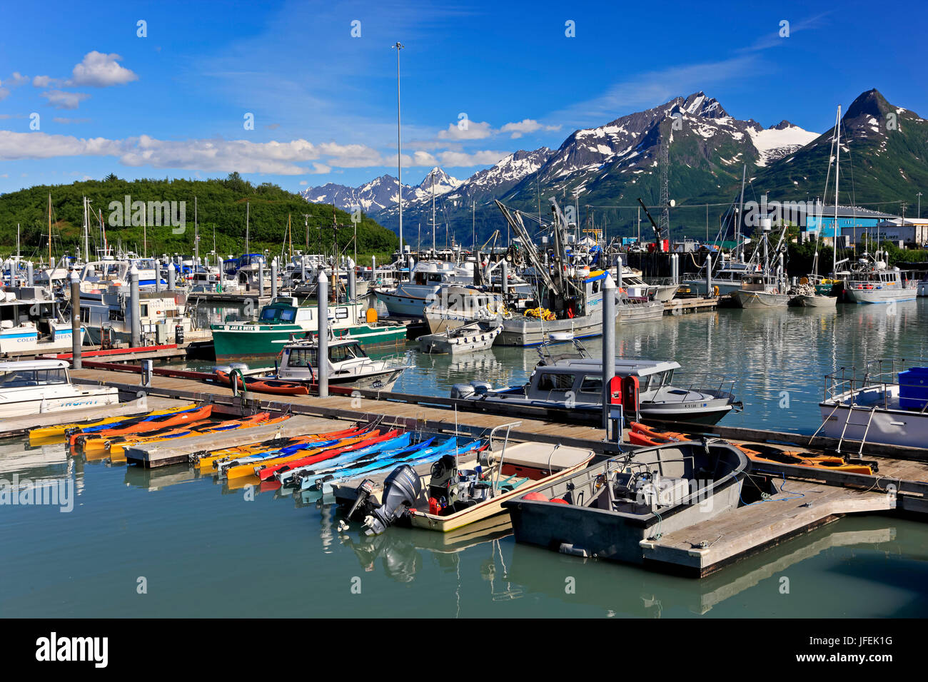 Nord America, USA, Alaska, Valdez, porto, Foto Stock