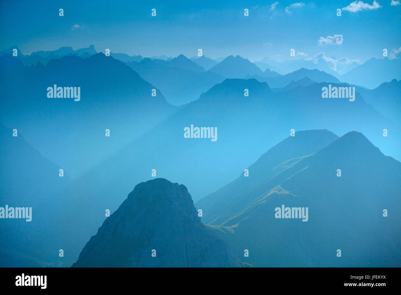 Austria, Tirolo, Lechtal Alpi Foto Stock