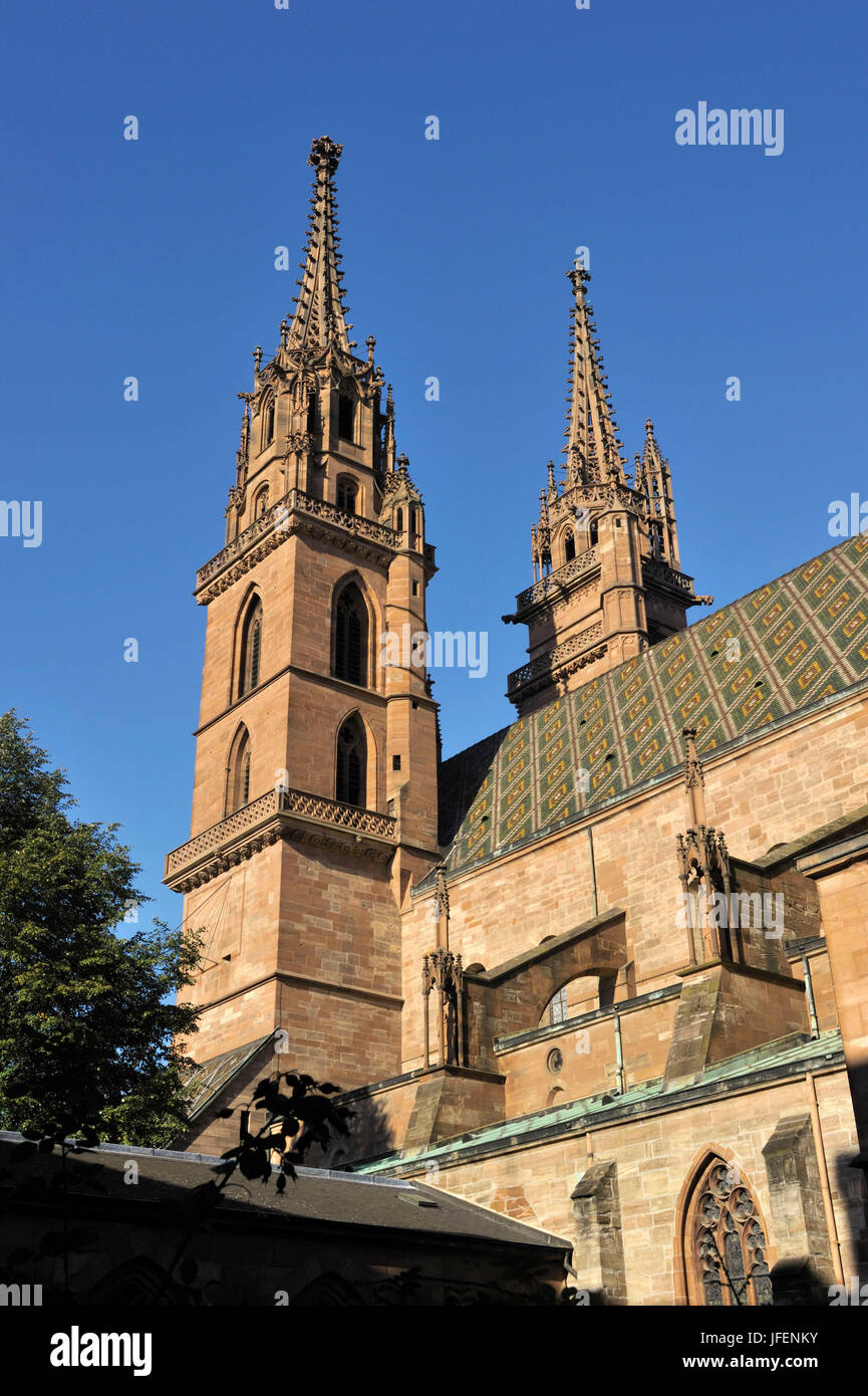 La Svizzera, Basilea, la cattedrale (Münster) Foto Stock