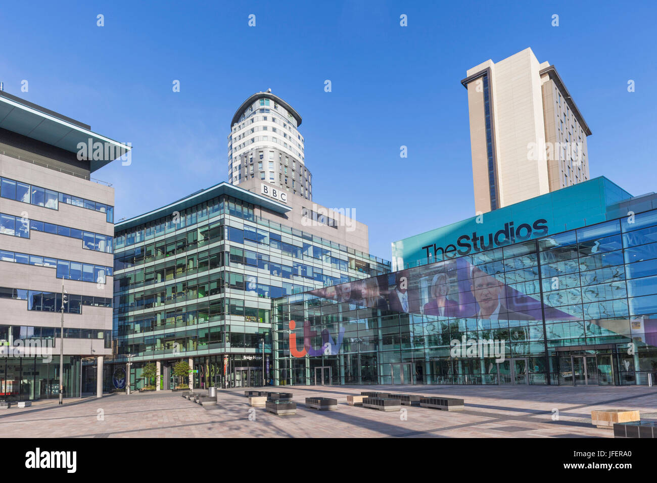Inghilterra, Manchester, Salford, le banchine, Media City Foto Stock