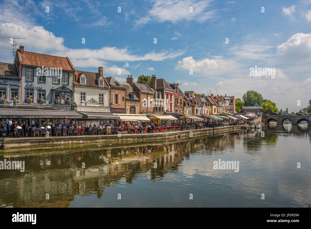 Francia, città di Amiens, Cattedrale di Amiens, Saint Leu District Foto Stock