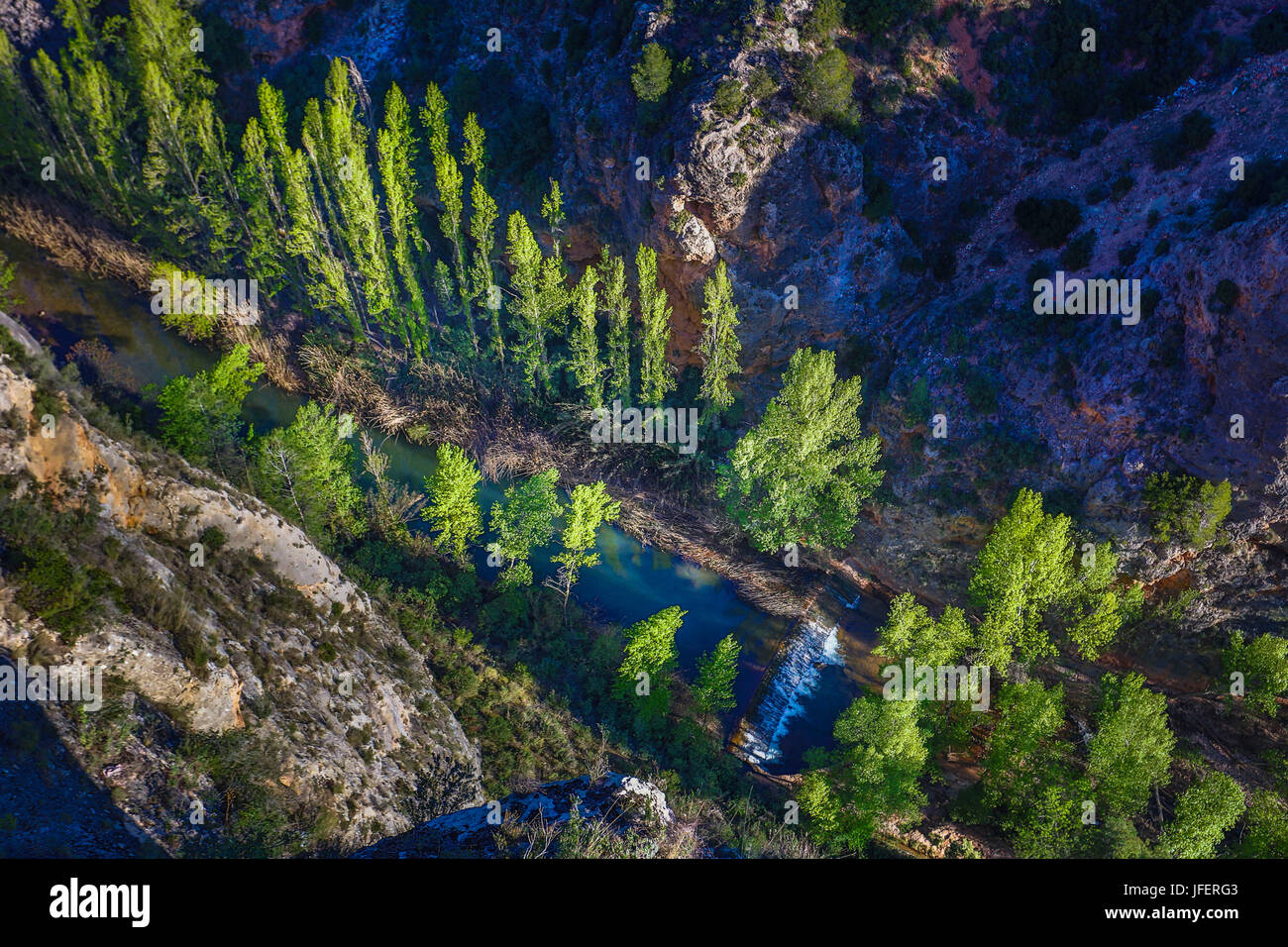 Spagna, Castilla La Mancha regione, provincia di Albacete, vicino alla città di Ayna, Fiume Foto Stock