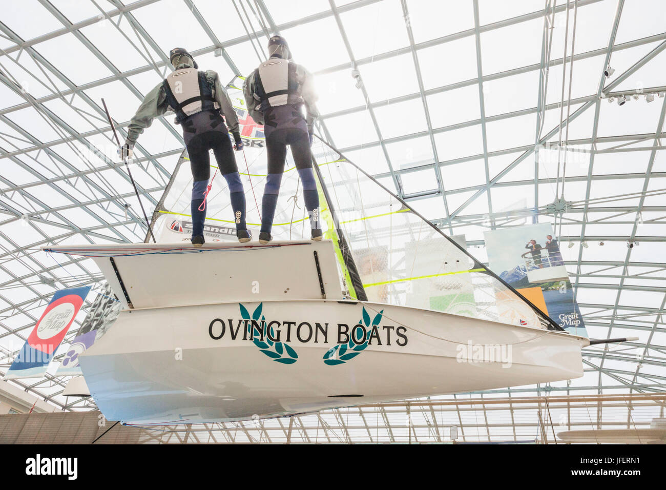 Inghilterra, Londra Greenwich, Museo Marittimo Nazionale, presentano delle corse di Yacht Foto Stock