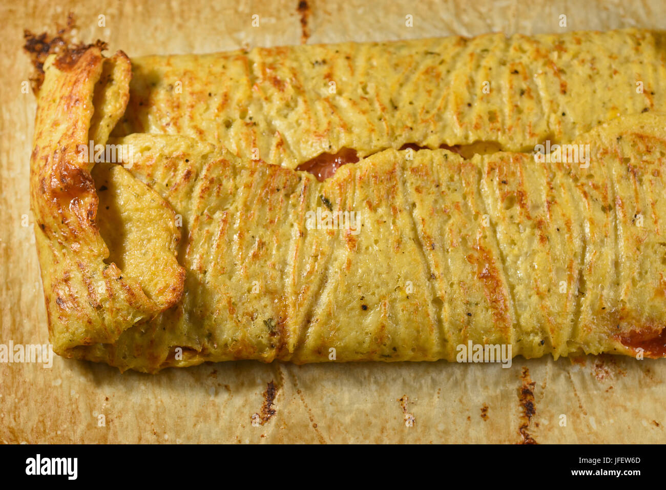 Low Carb cavolfiore stromboli Foto Stock