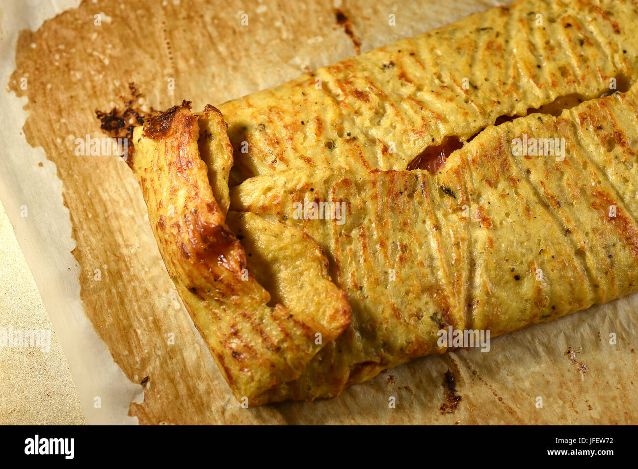 Low Carb cavolfiore stromboli Foto Stock