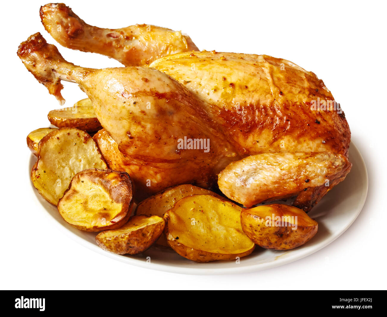 Pollo al forno Foto Stock