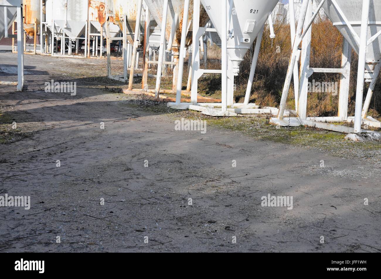 Silos di gesso Foto Stock