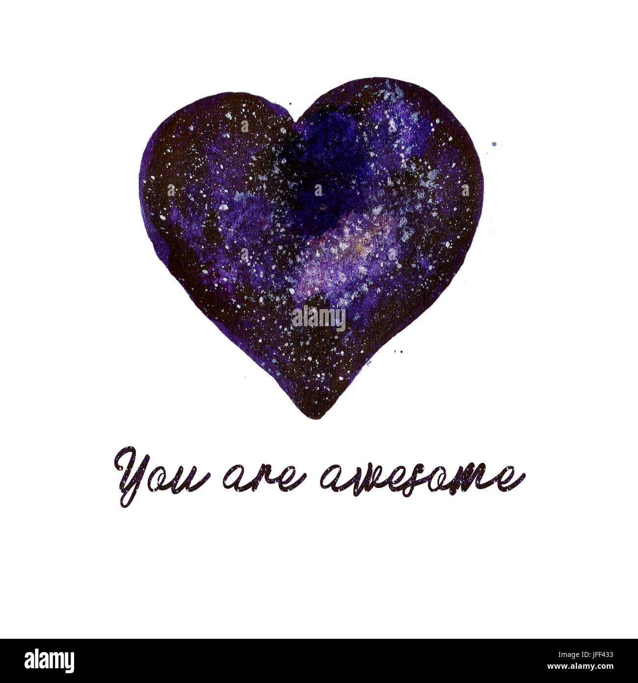 Galaxy scheda di cuore Foto Stock