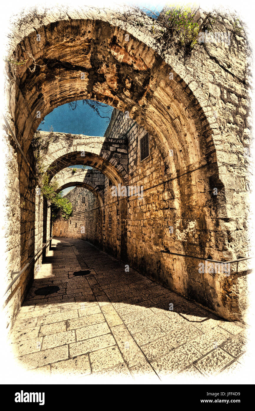 Quartiere Armeno di Gerusalemme Foto Stock