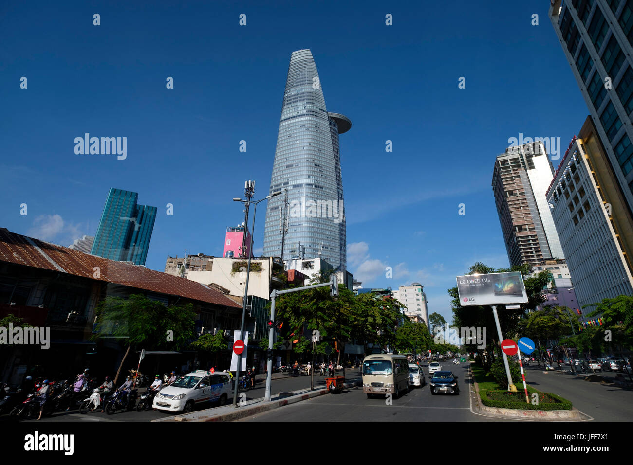 Bitexco torre finanziaria nella città di Ho Chi Minh, Vietnam Asia Foto Stock