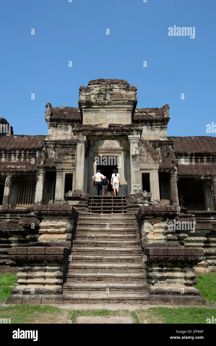 Angkor Wat tempio complesso in Siem Reap, Cambogia, Asia Foto Stock