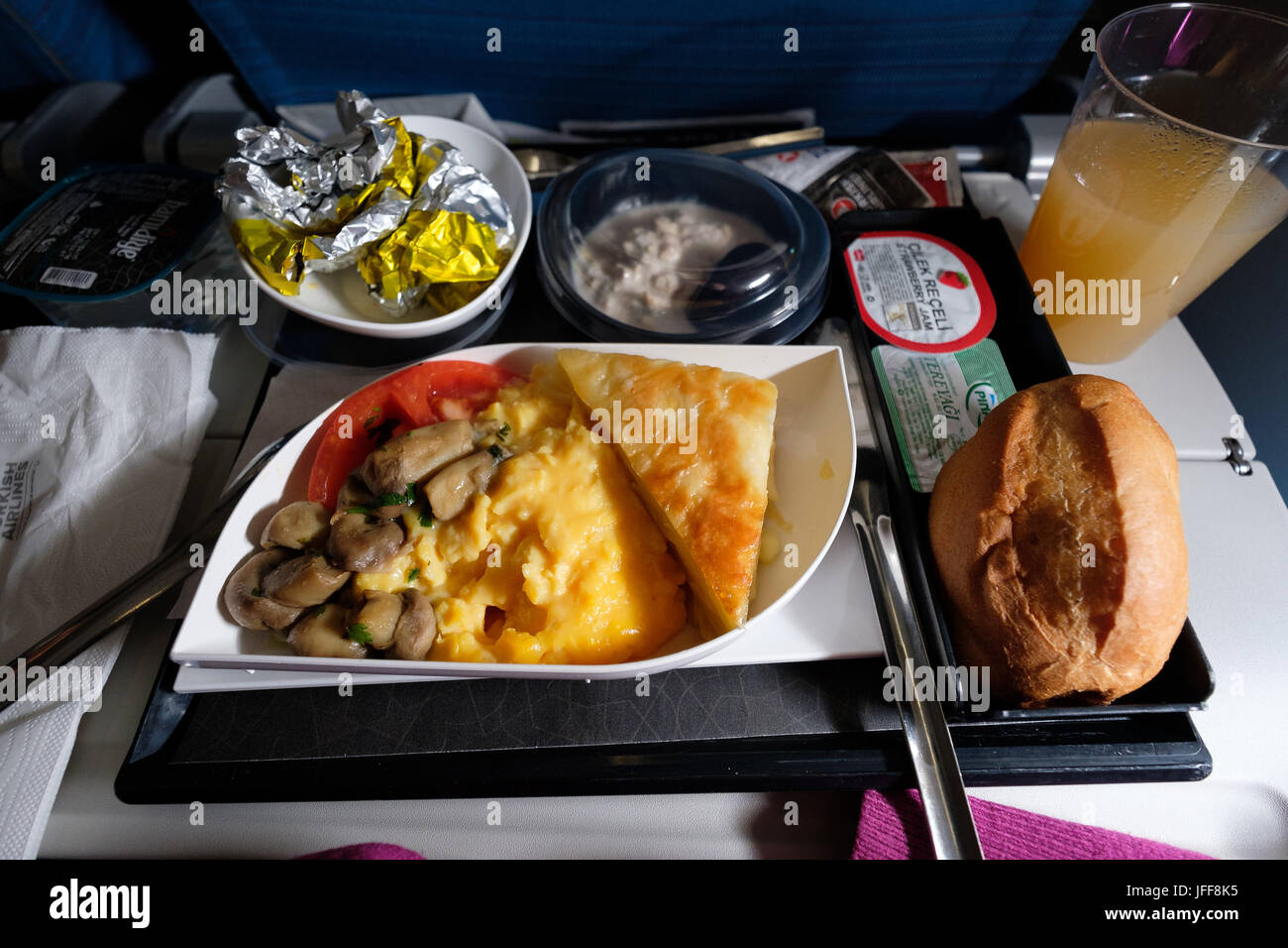 In aereo il vassoio per alimenti Foto Stock