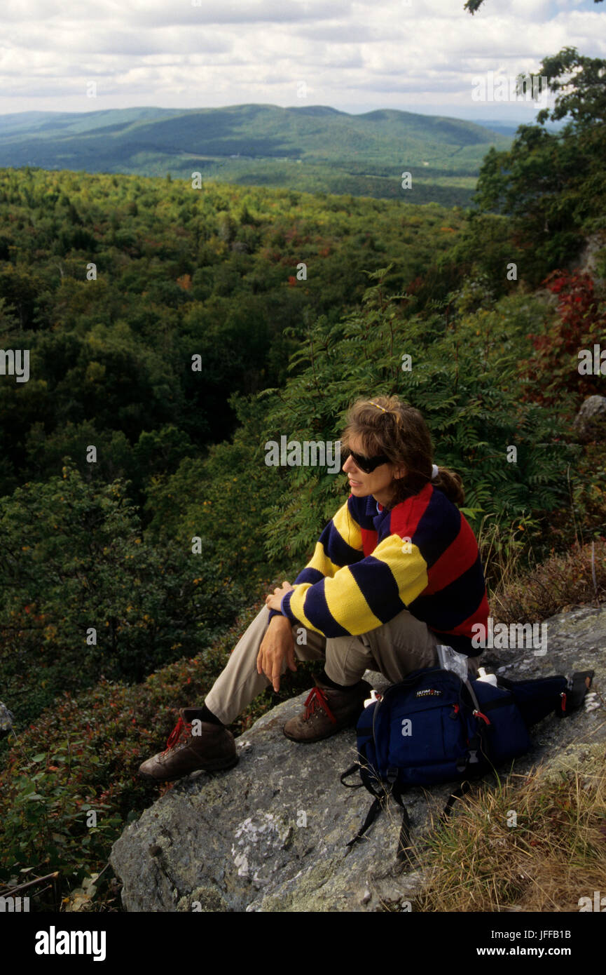 Round Rock view, Mt. Greylock State Park, Massachusetts Foto Stock